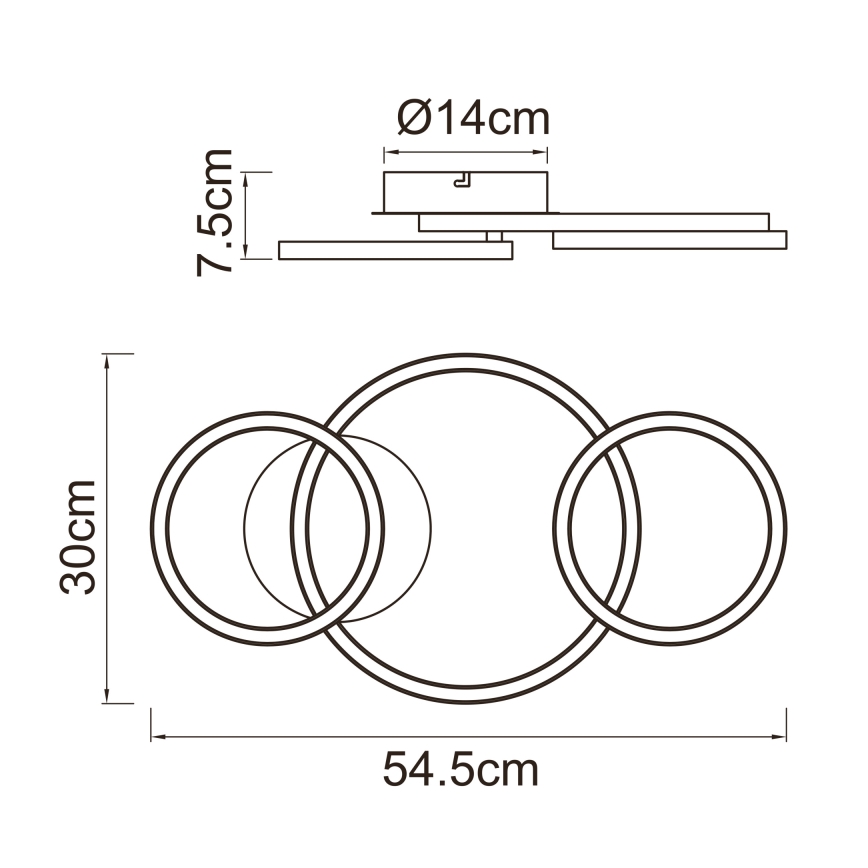 Globo - LED Повърхностен полилей LED/24W/230V