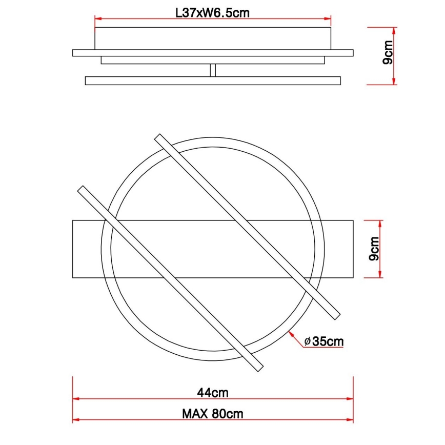 Globo - LED Плафониера LED/32W/230V