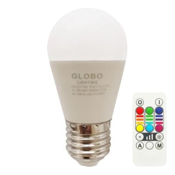 Globo - LED RGBW Димируема крушка E27/6W/230V 3000K + дистанционно управление