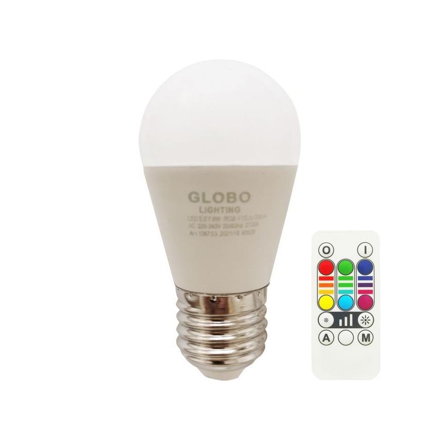 Globo - LED RGBW Димируема крушка E27/6W/230V 3000K + дистанционно управление