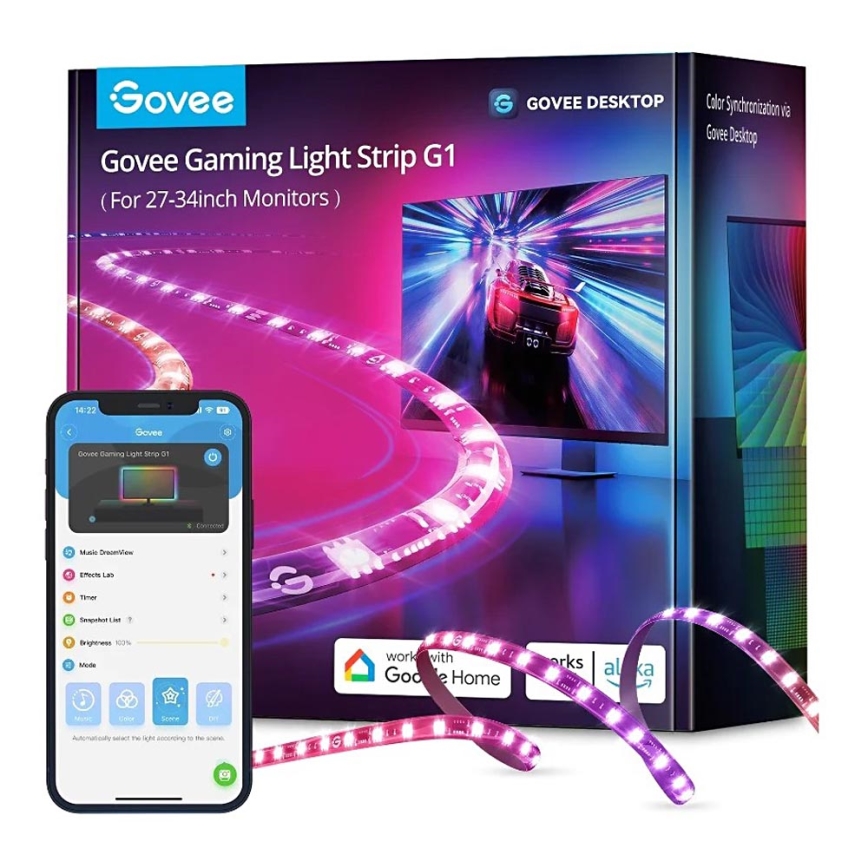 Govee - Dreamview G1 Smart LED RGBIC monitor осветление 27-34" Wi-Fi