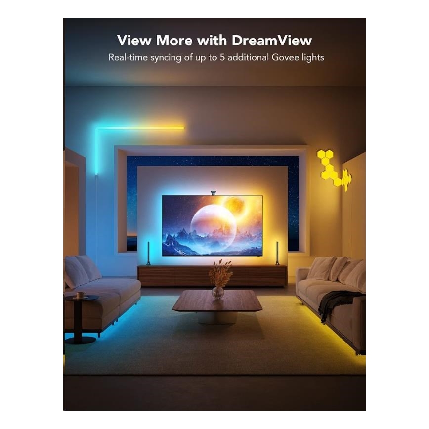 Govee - DreamView T2 DUAL TV 55-65" SMART LED подсветка RGBIC Wi-Fi + дистанционно управление