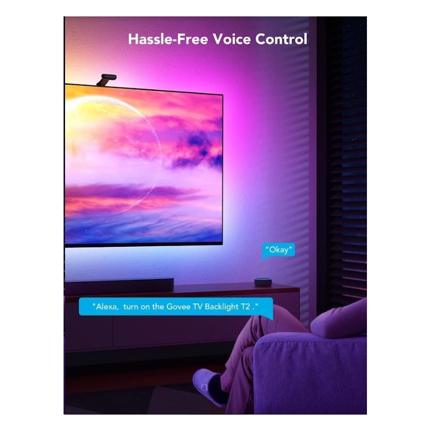 Govee - DreamView T2 DUAL TV 55-65" SMART LED подсветка RGBIC Wi-Fi + дистанционно управление