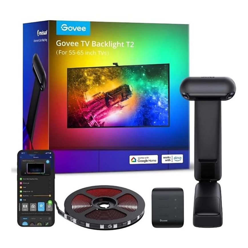 Govee - DreamView T2 DUAL TV 55-65" SMART LED подсветка RGBIC Wi-Fi + дистанционно управление