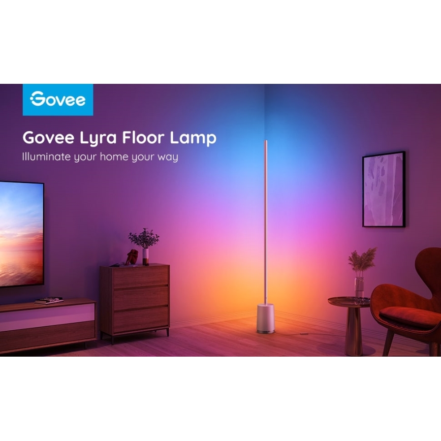 Govee - LED Димируем лампион Lyra Smart RGBICWW 2200-6500K Wi-Fi + дистанционно управление