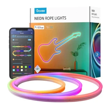 Govee - Neon SMART сгъваем LED лента - RGBIC - 3m Wi-Fi IP67