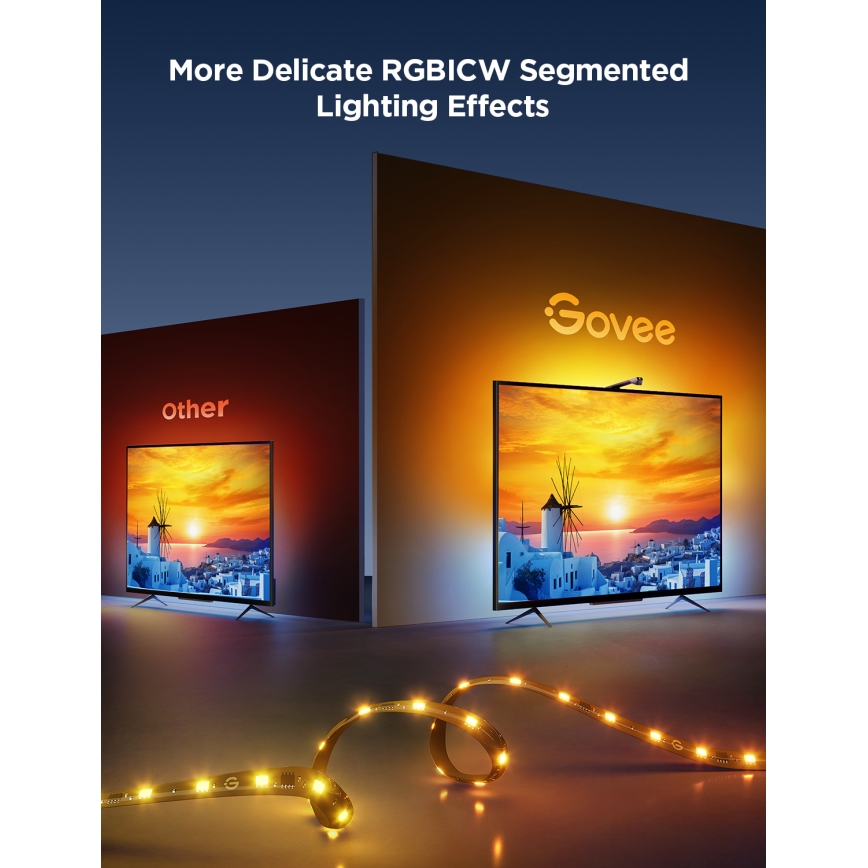 Govee - TV Backlight 3 Lite TV 75-85" SMART LED подсветка RGBICW Wi-Fi IP67 + дистанционно управление