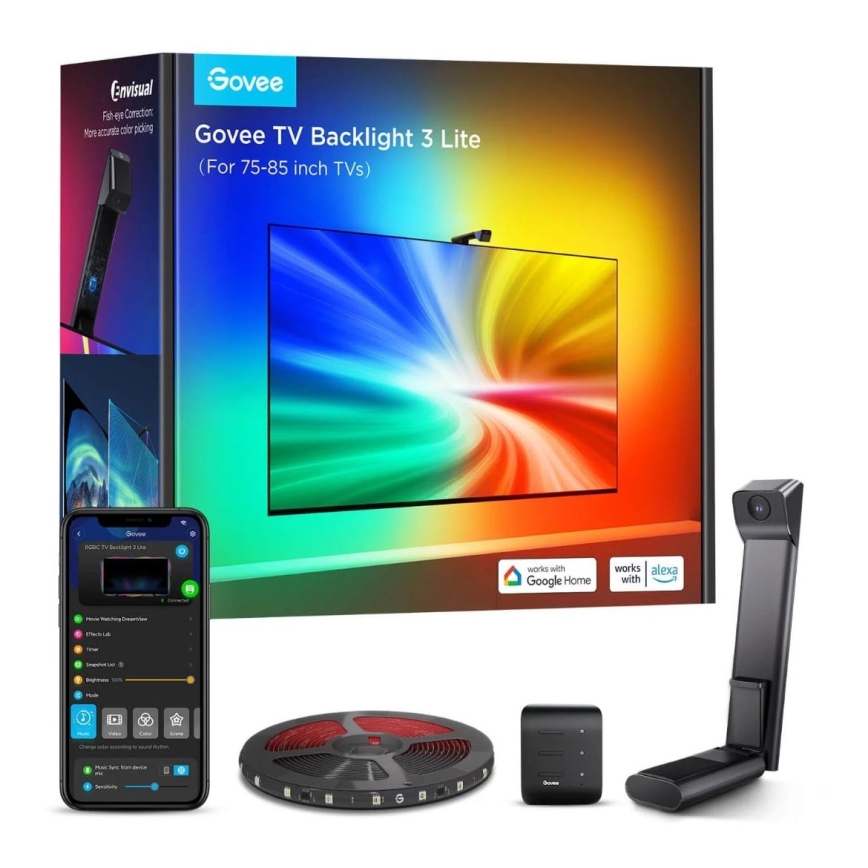 Govee - TV Backlight 3 Lite TV 75-85" SMART LED подсветка RGBICW Wi-Fi IP67 + дистанционно управление