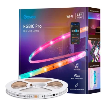 Govee - Wi-Fi RGBIC Smart PRO LED лента 3m - изключително издръжлив