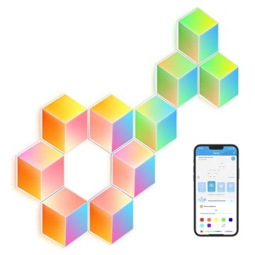 Govee - К-кт 10x LED Лампа Glide Hexa Pro LED Smart RGBIC Wi-Fi