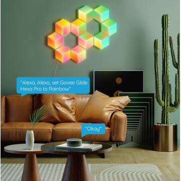 Govee - К-кт 10x LED Лампа Glide Hexa Pro LED Smart RGBIC Wi-Fi