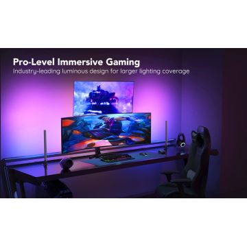 Govee - К-кт 2x Smart Gaming Wi-Fi LED RGBIC Panels + Smart Dual + дистанционно управление