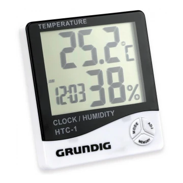 Grundig - Метеорологична станция с будилник 1xAAA