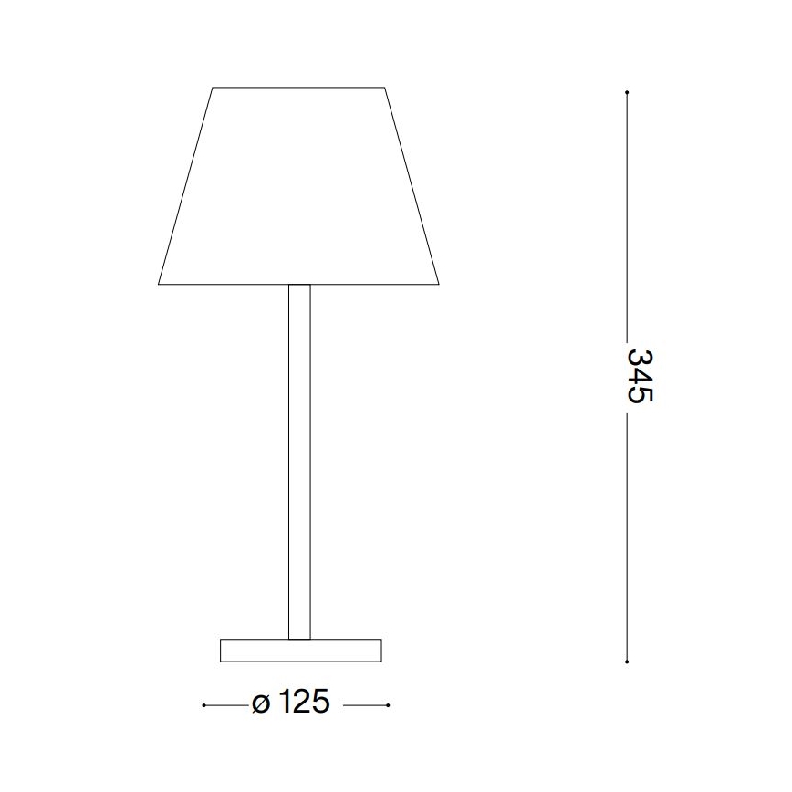 Ideal Lux - LED Димируема сензорна лампа LOLITA LED/2,8W/5V IP54 кафяв