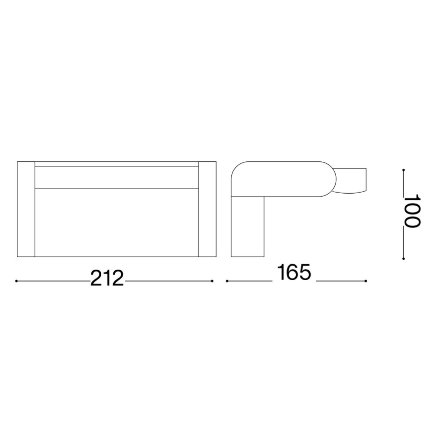 Ideal Lux - LED Екстериорен аплик SWIPE LED/20,5W/230V IP54 антрацит