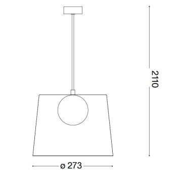 Ideal Lux - LED Пендел FADE 1xG9/3W/230V сив