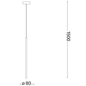 Ideal Lux - LED Пендел FILO LED/3,5W/230V месинг