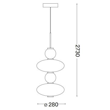 Ideal Lux - LED Пендел LUMIERE LED/34W/230V