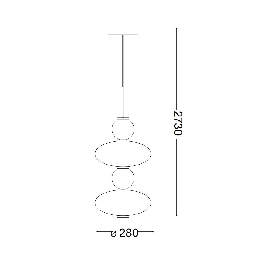 Ideal Lux - LED Пендел LUMIERE LED/34W/230V