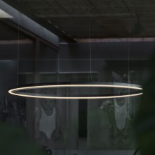 Ideal Lux - LED Пендел ORACLE SLIM LED/32W/230V Ø 50 cm черен