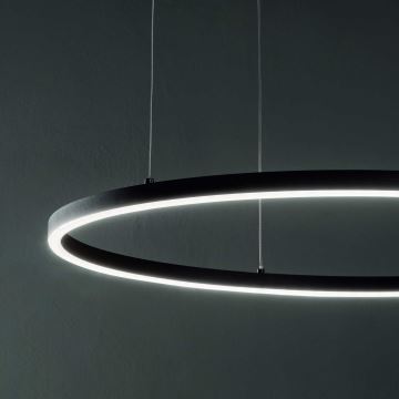 Ideal Lux - LED Пендел ORACLE SLIM LED/38W/230V Ø 70 cm черен