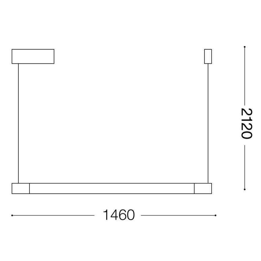 Ideal Lux - LED Пендел YOKO LED/16W/230V черен