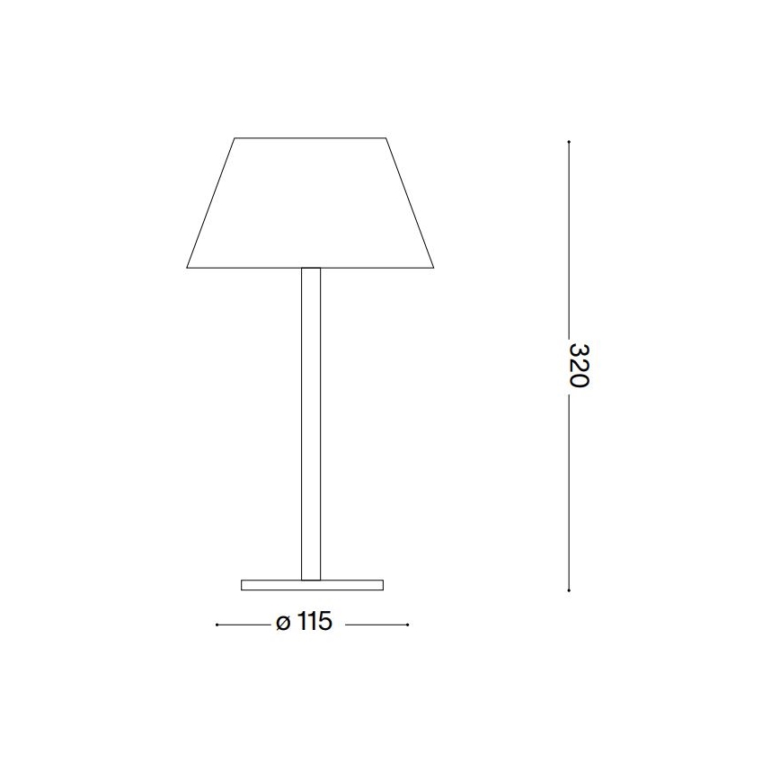 Ideal Lux - LED Touch димируема лампа PURE LED/1,5W/3,7V IP54 черен