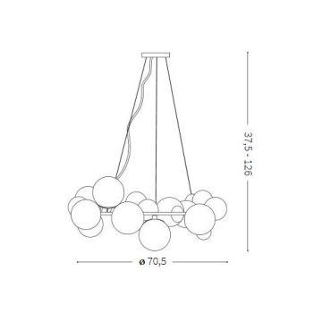 Ideal Lux - LED Висящ полилей DNA 25xG9/3,2W/230V