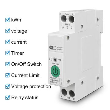 Immax NEO 07574L - Смарт прекъсвач 1-фазен 1-63A Wi-Fi Tuya