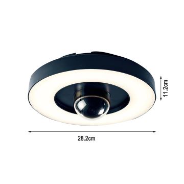 Immax NEO 07792L - LED Външна смарт камера с осветление RING 22W/230V IP44 Wi-Fi Tuya