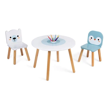 Janod - Дървена маса със столове