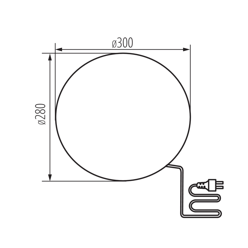 Екстериорна лампа STONO 1xE27/25W/230V Ø 30 см IP65