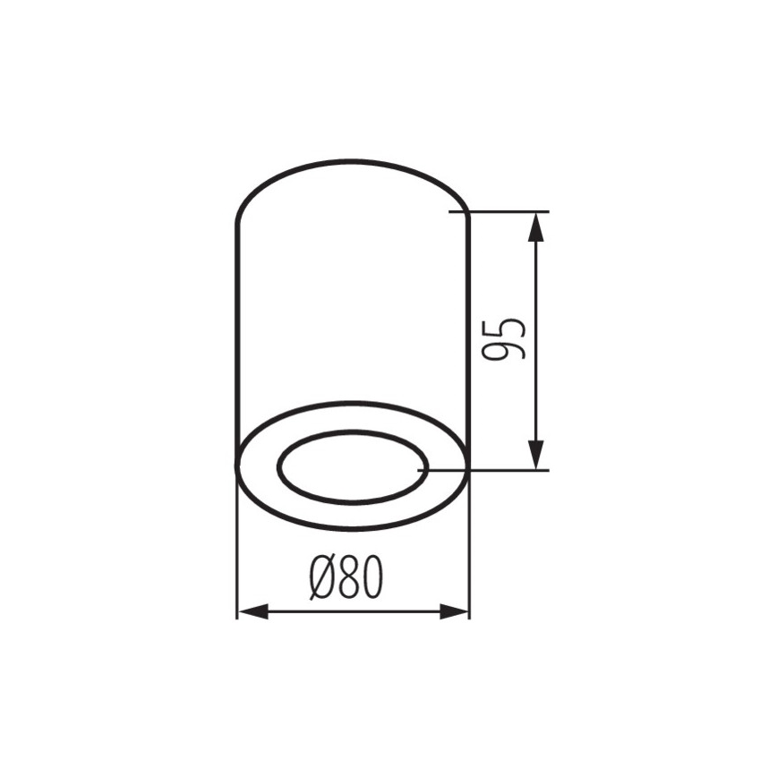 Лампа за баня SANI 1xGU10/10W/230V IP44 матов хром