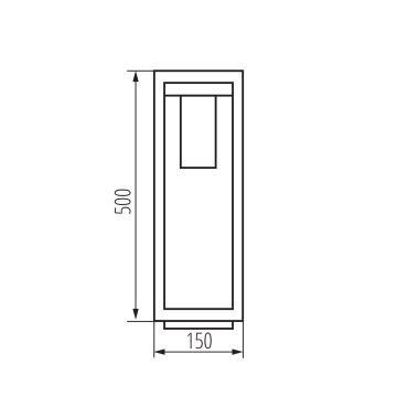 Екстериорна лампа VIMO 1xE27/15W/230V 50 см IP44 черен