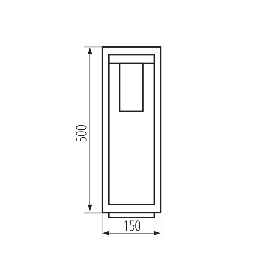 Екстериорна лампа VIMO 1xE27/15W/230V 50 см IP44 черен