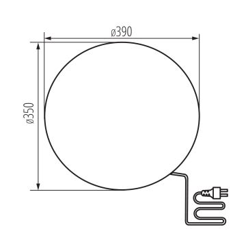 Екстериорна лампа STONO 1xE27/25W/230V Ø 39 см IP65