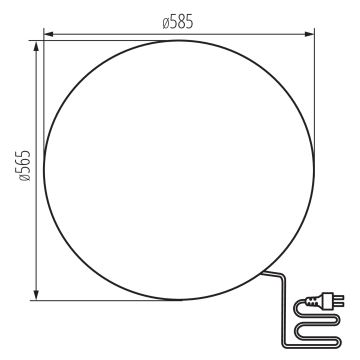 Екстериорна лампа STONO 1xE27/25W/230V Ø 58,5 см IP65