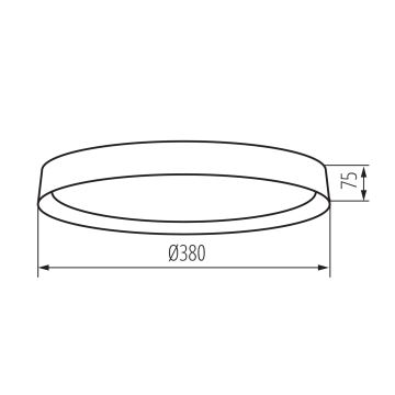 LED Плафониера SOLN LED/17,5W/230V Ø 38 см черен/златист