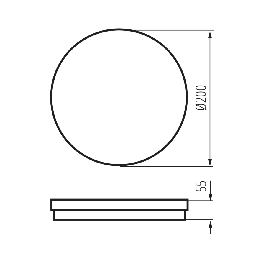 Екстериорна LED лампа за таван BENO ECO LED/20W/230V 3000/4000/6500K Ø 20 см IP65 бял