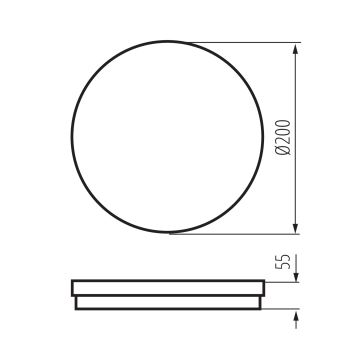 Екстериорна LED лампа за таван BENO ECO LED/20W/230V 3000/4000/6500K Ø 20 см IP65 черен