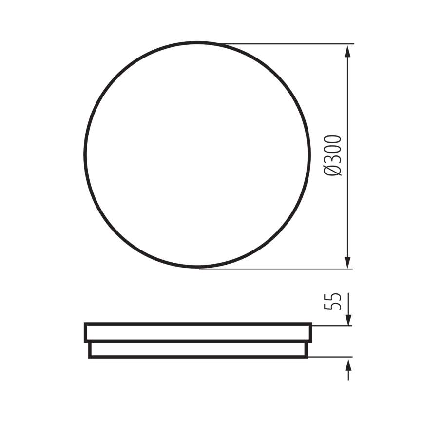 Екстериорна LED лампа за таван BENO ECO LED/30W/230V 3000/4000/6500K Ø 30 см IP65 бял