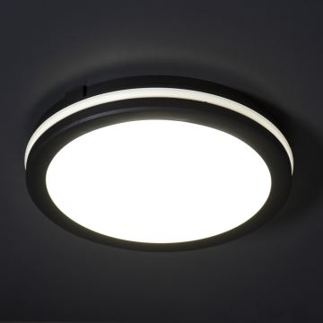 Екстериорна LED лампа за таван BENO ECO LED/30W/230V 3000/4000/6500K Ø 30 см IP65 черен