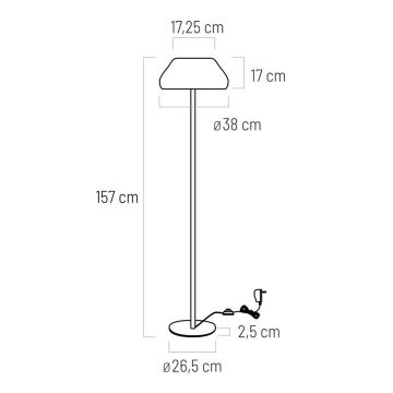 LED Лампион PADDY LED/18W/230V бял