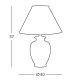 Kolarz 0014.71 - Настолна лампа GIARDINO 1xE27/100W/230V ⌀ 40см