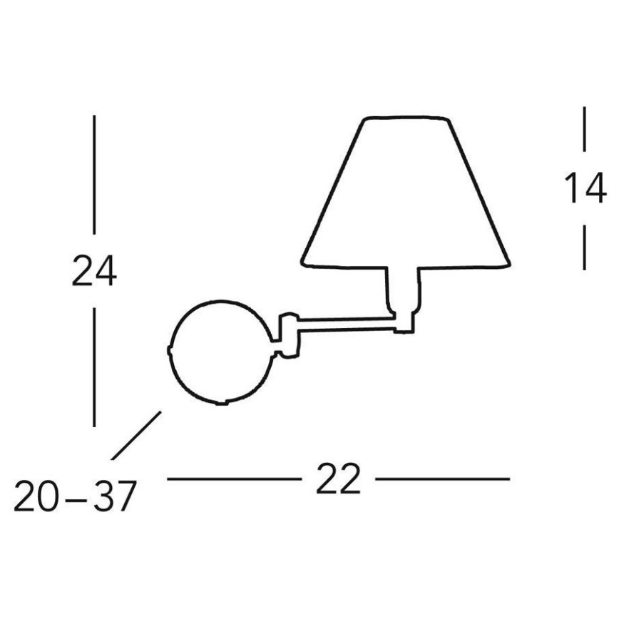 Kolarz 264.61.4 - Стенна лампа HILTON 1xE14/40W/230V