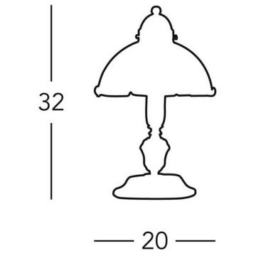 Kolarz 731.73.53 - Настолна лампа NONNA 1xE14/60W/230V