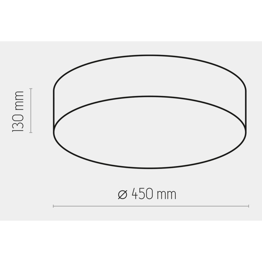 Лампа RONDO 4xE27/15W/230V ⌀ 45 см черна