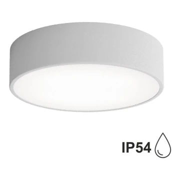 Лампа за баня CLEO 2xE27/24W/230V Ø 30 cм сива IP54