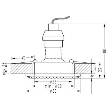 Лампа за окачен таван SOC 1xGU10/50W/230V