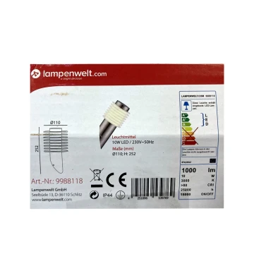 Lampenwelt - LED Екстериорен аплик LED/10W/230V IP44